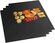 BBQ Mat,BBQ Mats for Under Grill | Oil-Proof Nonstick Meat Sheet Reusable Fireproof Heavy Duty Tray Desk Protector for Cooking Resting Grilling Fireplace Lawn Outside Ground Grass