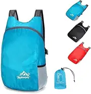 Lubrati Camping Backpack, Waterproof Backpack Lightweight Portable Foldable Backpack Folding Bag Ultralight Outdoor Pack for Women Men Travel Hiking