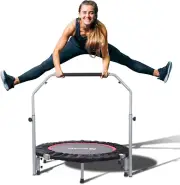 BCAN 40/48" Foldable Mini Trampoline Max Load 330Lbs/440Lbs, Fitness Rebounder w
