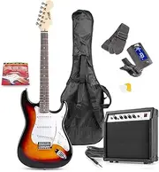 [MAX] GigKit Sunburst Stratocaster Electric Guitar Pack