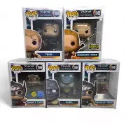 Funko Pop Thor Love & Thunder Mighty Thor, Thor, Korg w/ Protectors Lot of 5 NEW