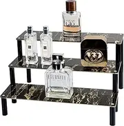 Upper Midland Products Cologne and Perfume Organizer Tray - Marble Design Cologne Holder and Cologne Display For Dresser- Perfume Rack Stand For Vanity - Organizador De Perfumes Para Tocado