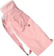 Totority Yoga Mat Storage Bag Waterproof Carry Pilates Holder Backpack Lightweight for Strap Mats Compartment Extra Carrier Small Woman Yoga Bag Bags Sports Pink 290t Composite Material