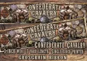 Confederate Cavalry CSA American Civil War 3 inch wide grosgrain ribbon