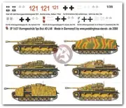Peddinghaus 1/35 StuG IV Sd.Kfz.167 German Assault Gun Markings (5 tanks) 1637