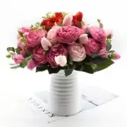 30cm Artificial Rose Flowers Silk Peony Flower Bridal Bouquet Wedding Decoration