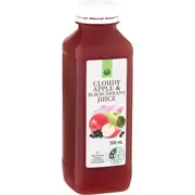Woolworths Cloudy Apple & Blackcurrant Juice 500mL