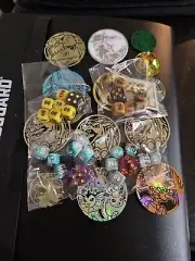 Pokemon Coins And Dice. Charizard & Eevee.