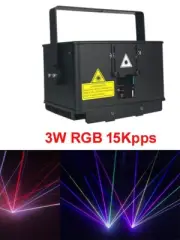 3W 15K RGB Full color animation laser light ILDA sound AUTO DMX DJ stage Lamp