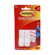 NEW 3M Command Small Hooks 2 Pack By Spotlight
