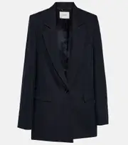 [Dorothee Schumacher] Dorothee Schumacher Colorful Lightness cotton and linen blazer AU 10 blue