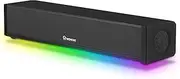 Wohome 2.1 Computer Speakers for Desktop PC, Bluetooth 5.3 Computer Sound Bar, 7 RGB Light Modes, DC Powered Laptop Speakers with 3.5mm AUX-in/USB Connected for Game, Music and Movie