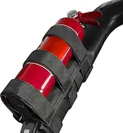 Jecar Adjustable Roll Bar Fire Extinguisher Holder for Jeep Wrangler JK JL TJ CJ & Unlimited Rubicon Sahara Sport Car Trunk, Black