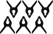 MEETOOT Heavy Duty Spring Clamps 4.5 Inch for Muslin/Paper Photography Backdrop Clips - 6 Pack (Black)