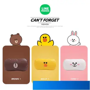 LINE FRIENDS 車載靠枕 汽車皮質靠枕  汽車頭枕 車內卡通動漫卡通呆萌頭枕 車用座椅枕頭 護頸枕