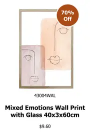 Willow & Silk Small Abstract Faces Framed Print Wall Art Home Decor 40x60cm