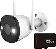 5MP 3K Built-in Spotlight Full Color WiFi Camera Outdoor IP67 Waterproof Home Security Human Detect IP Camera(U/S_5MP ADD 128GB Card)