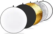 NEEWER 43 Inch/110 Centimeter Light Reflector Light Diffuser 5 in 1 Collapsible Multi Disc with Bag - Translucent, Silver, Gold, White and Black for Studio Photography Lighting and Outdoor Lighting