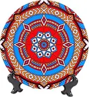GOOHOCHY Decorative Wall Plate Mandala Flower Ceramic Art Multi Functional Food Tray for Weddings Gatherings Daily Use for Home Present Giving