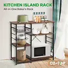 Kitchen Bakers Storage Shelf Microwave Oven Stand Rack Utility Cabinet Table