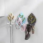 3pcs Wall Mounted Door Hooks Self Adhesive Storage Rack Clothes Hanger Coat
