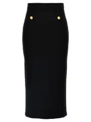 [Alessandra Rich] Alessandra Rich-Midi Skirt Gonne Nero-Donna 40IT Black