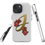 For iPhone 15 Plus Case, Shielding Cover, Letter J