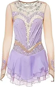 [Zagitova] Figure Skating Dress for Women Girls Ice Skating Skirt Ballet Dance Leotard for Competition