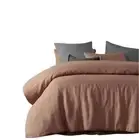 Vintage Design Homewares Hazelnut Brown Hemp Quilt Doona Duvet Cover Queen