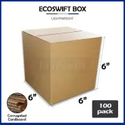 100 6x6x6 Shipping Packing Mailing Moving Boxes Corrugated Carton - EcoSwift