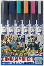GSI Creos Gundam Marker AMS125 Gundam Metallic Marker Set 2