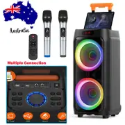 Karaoke Machine with 2 Wireless Microphone For Party Indoor/Outdoor Use Speaker
