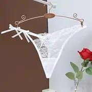 [FARZAH] Women Panties Female Underwear 3PCS/Set Sexy Bow Temptation Underpants Lace Thin Belt G-String Low Waisted Panties Hollowed Out Thong Items(B 1pc,L)