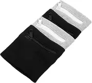 [BRIGHTFUFU] Elegant Zipper Wrist Pouch Sportswear Accessory for Gym Running Fitness Key Ring Coin Bag Card Carrier Wristband for All Ages
