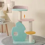 Furbulous 75cm Cat Tree Scratching Post and Cat Tower with Sisal Scratching Rope - Green Leaf