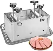 3kg Meat Press Tool with Twin-Screw Pressurization - Ham Mould Box, Lunch Meat Maker & Burger/Slider Forming Tool for Home Kitchens