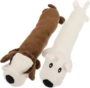 Happyyami 2pcs Pet Molar Toys for Dogs Soft Plush Dachshund Chew Playthings for Teeth Grinding for Teething Puppies Engaging Care Supplies