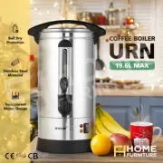 Maxkon 19.6L Coffee Urn Instant Hot Cold Water Dispenser Kettle Stainless Steel