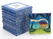 Terri Kern Art Tile Trivet “Make Every Day An Adventure” Whimsical Lizard