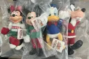 DISNEY TOONTOWN CHRISTMAS MCDONALD'S 1994 PLUSH SET MICKEY MINNIE DONALD GOOFY