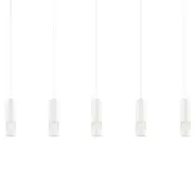 Eglo Lighting Bernabeta 5 Light 25W LED Modern Bar Pendant Light - 5000K Neutral White - White
