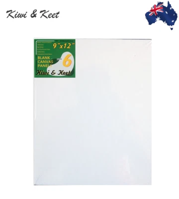 22.9x30.5cm Blank Canvas Panels 6 Pack For Painting Wooden Drawing Board