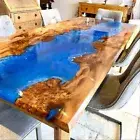 Natural Acacia Wood Epoxy Resin Table Top, Dine Epoxy Table, Walnut Epoxy Table