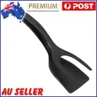 2 in 1 Non Stick Grip Fried Egg Tong Toast Bread Pancake Spatula (Black)