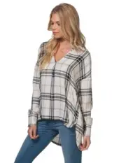 Rip Curl Plaid Top Into The Haze Shirt XS $60