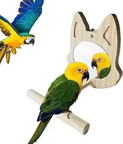Bird Mirror With Perch – Interactive Bird Mirror | | Interactive Toy For Parrots, Cockatiels, Budgies & Small Birds | Provides Entertainment & Mental Stimulation In Cages