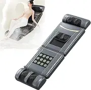 3D Full-Body Massage Pad with Acupressure and Thermal Therapy - Heating Zone with Natural Jade, Adjustable Strength, 15-Minute Timer, Portable and Quiet - for Relief of Neck, Back and Leg Pain,Grey