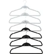 20x Plastic Space Saving Slim Clothes Hanger Cloth Storage Wardrobe Hook Laundry