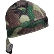 Zan Headgear Woodland Camo Vented Flydanna Headwrap | Camo
