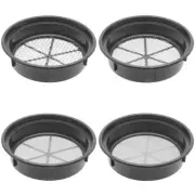 Gold Mining Pan Classifier Set of 4 Black Pans 1/2", 1/4", 1/20", 1/70" Holes